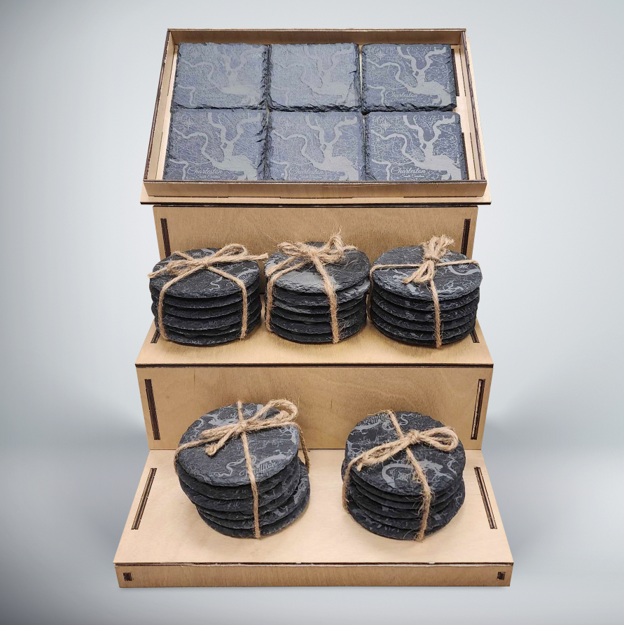 Lincoln, Nebraska Round Slate Coaster