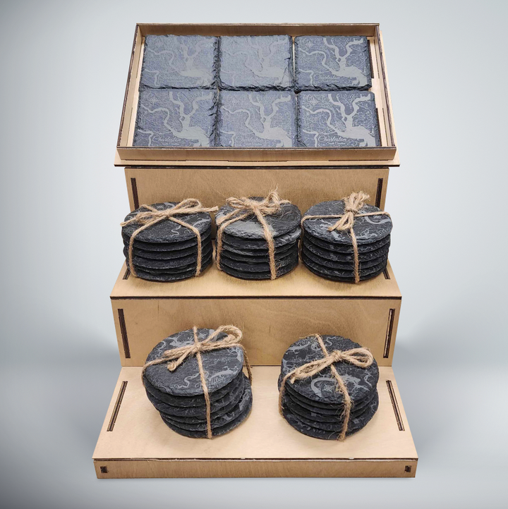 Lincoln, Nebraska Round Slate Coaster