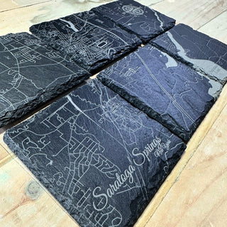 Hampton, Virginia Round Slate Coaster