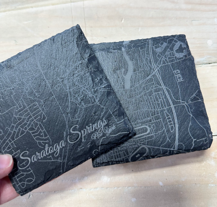 Lincoln, Nebraska Round Slate Coaster