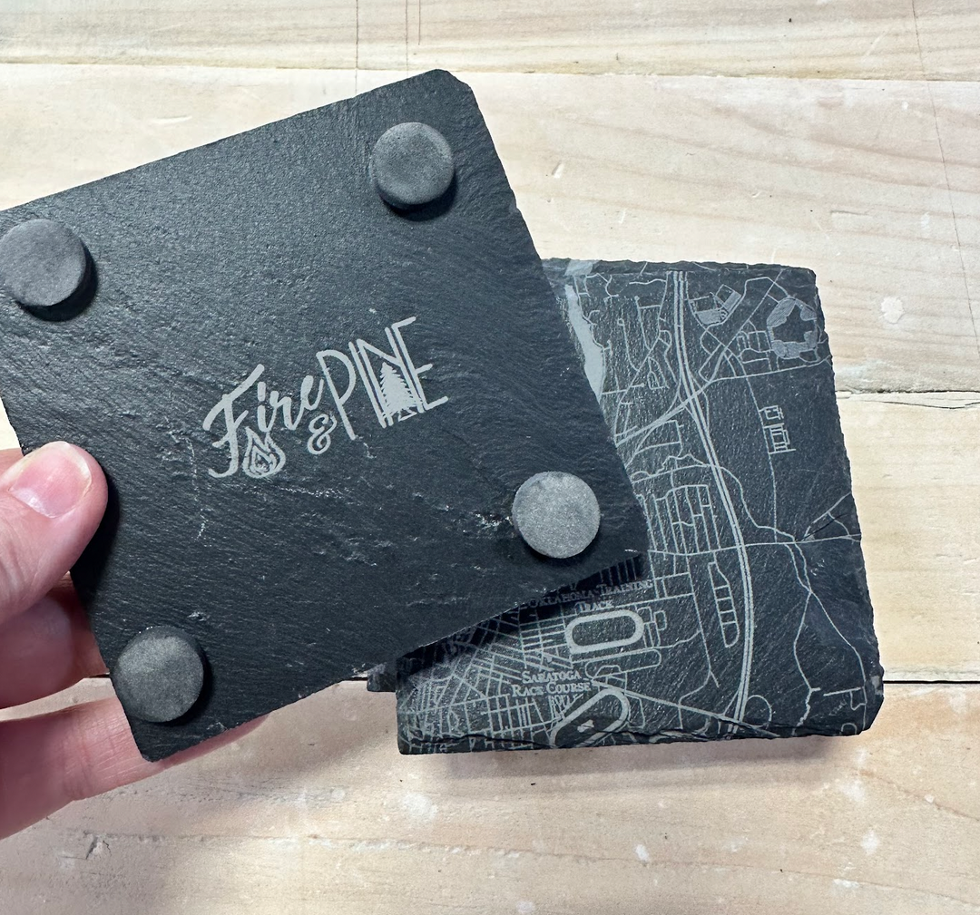 Lincoln, Nebraska Round Slate Coaster