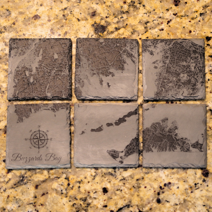 Engraved Square Slate Coaster