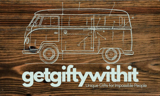 Exclusive - Get Gifty With It Logo Sign Engraved Wood Wall Map