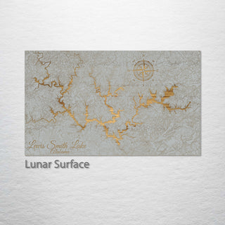 Lewis Smith Lake, AL Engraved Map