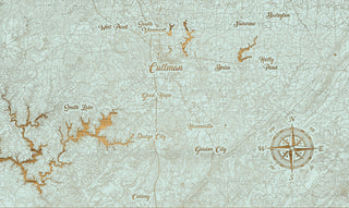 Exclusive - Cullman County Expanded Engraved Map