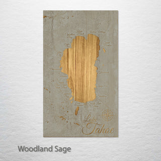 Lake Tahoe, CA Map Engraved Map (Standard)