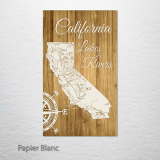 California Lakes & Rivers Street Map
