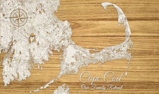 FireP1000 Customily Engraved Wood Map