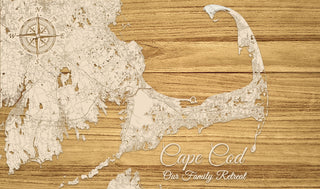 FireP1000 Customily Engraved Wood Map