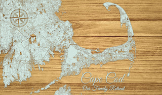 FireP1000 Customily Engraved Wood Map