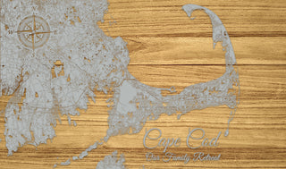 FireP1000 Customily Engraved Wood Map