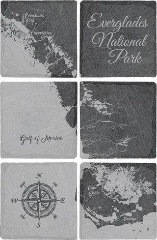 FP0505 - Everglades Nat'l Park Slate SQ Coaster Set (Standard)