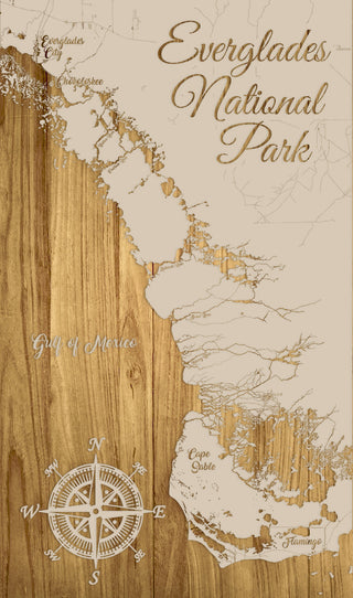 FP0505 - Everglades Nat'l Park Engraved Map (Standard)