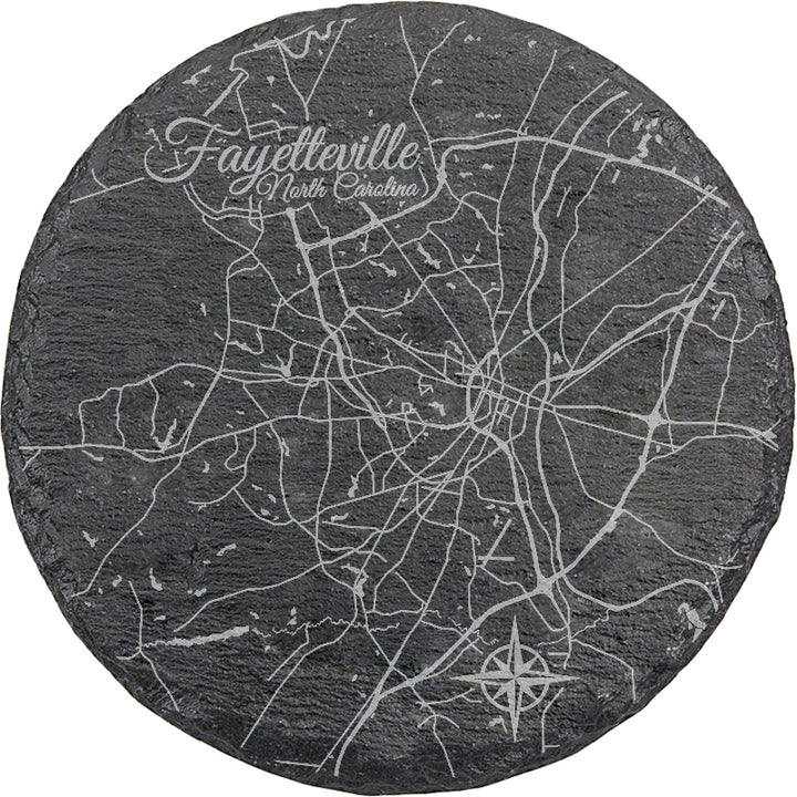 Fayetteville, North Carolina Round Slate Coaster