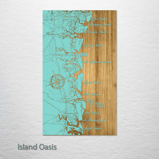 Savannah to Jekyll Island Engraved Map (MRSP)