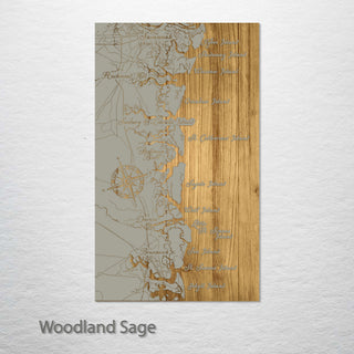 Savannah to Jekyll Island Engraved Map (MRSP)
