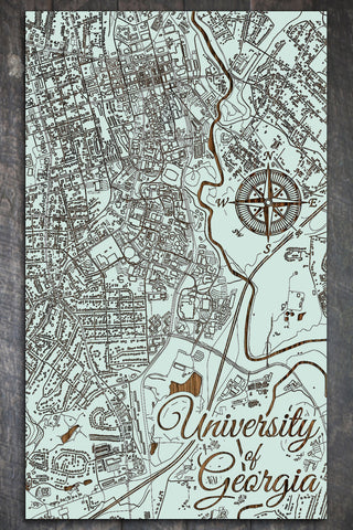 Exclusive - University of Georgia Engraved Map