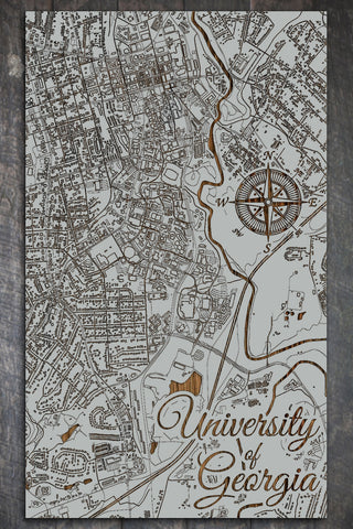 Exclusive - University of Georgia Engraved Map