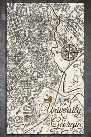 Exclusive - University of Georgia Engraved Map