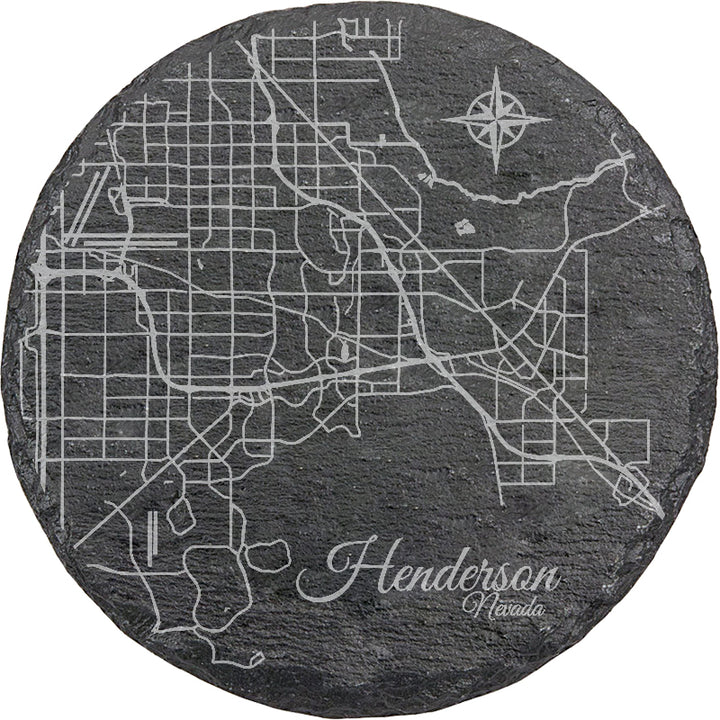 Henderson, Nevada Round Slate Coaster