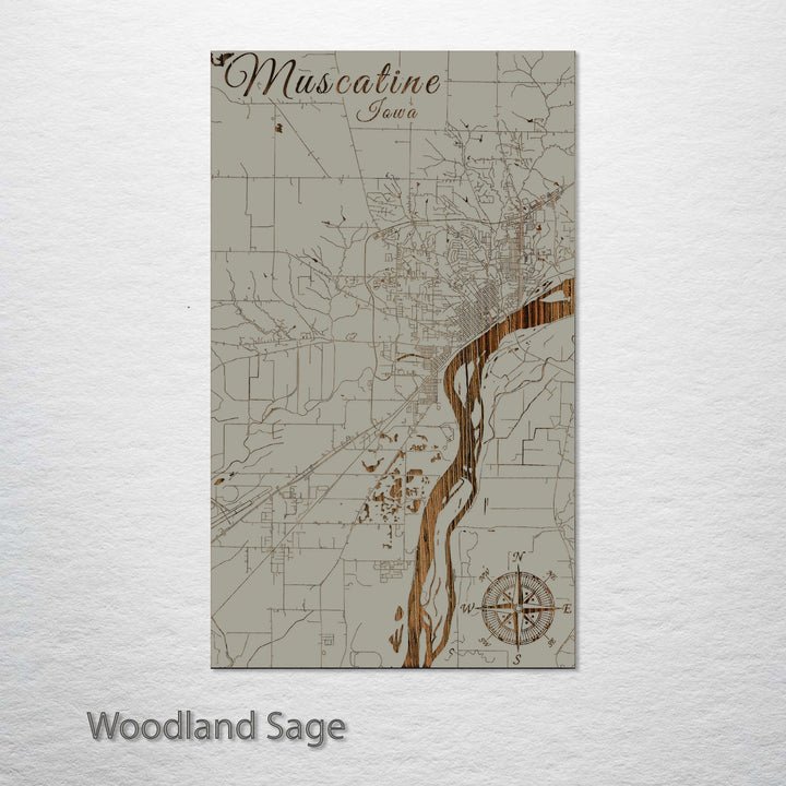 Muscatine, Iowa Street Map