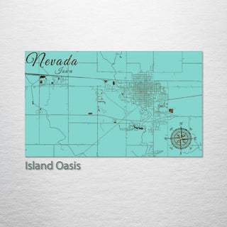 Nevada, Iowa Street Map