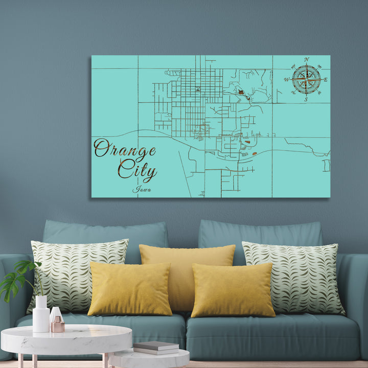 Orange City, Iowa Street Map