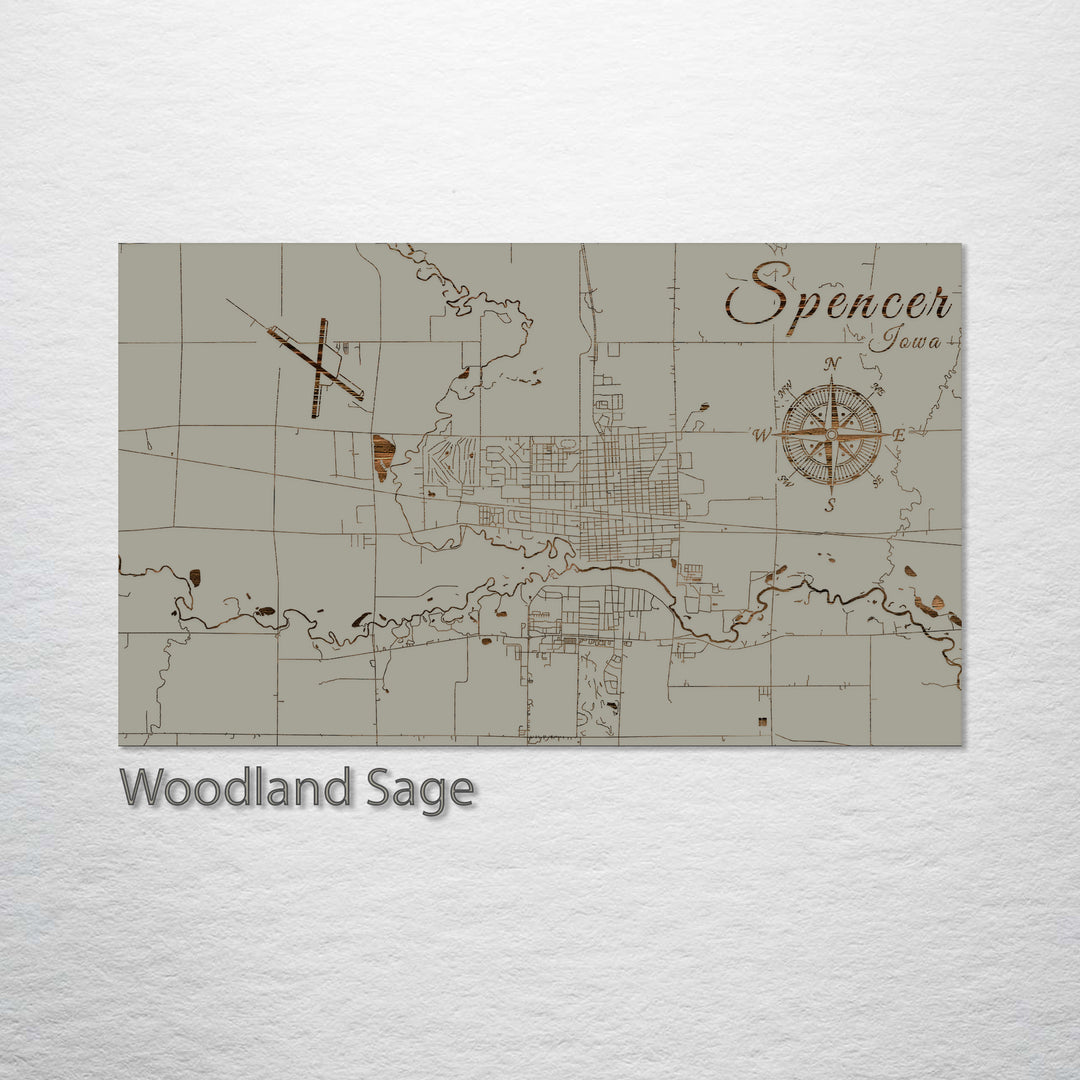 Spencer, Iowa Street Map