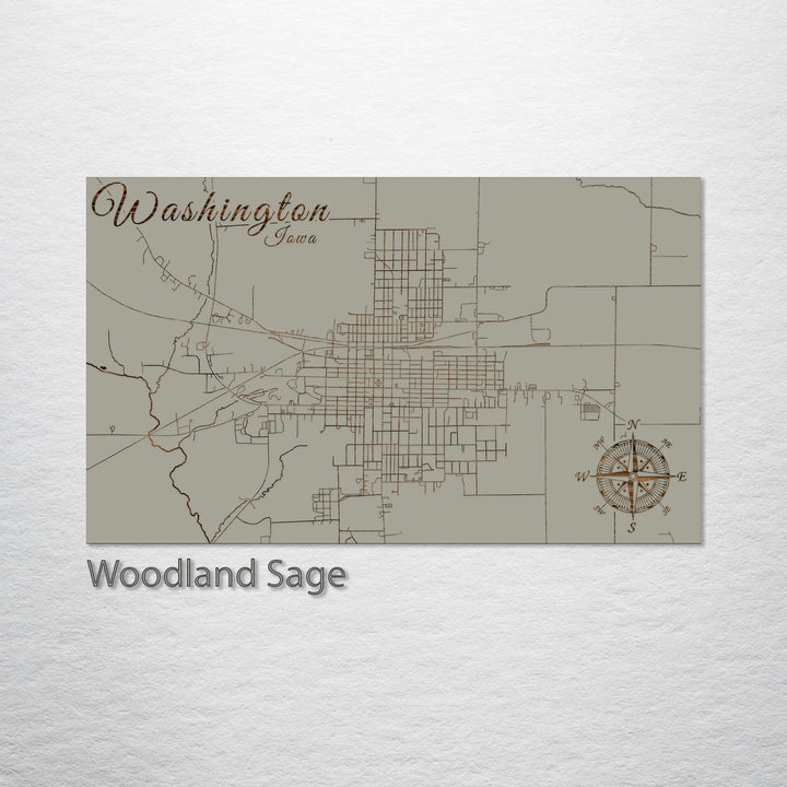 Washington, Iowa Street Map