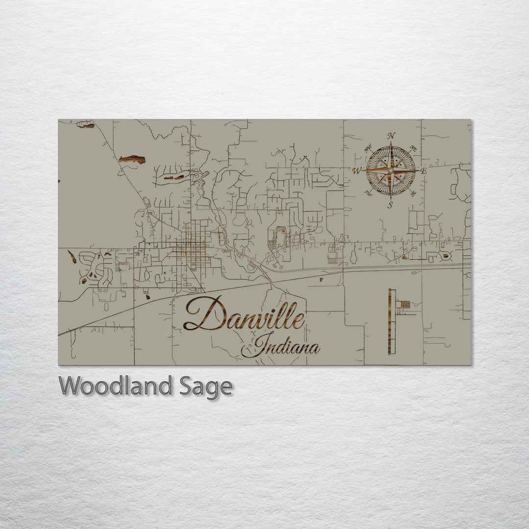 Danville, Indiana Street Map