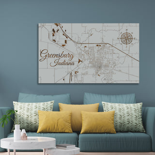 Greensburg, Indiana Street Map