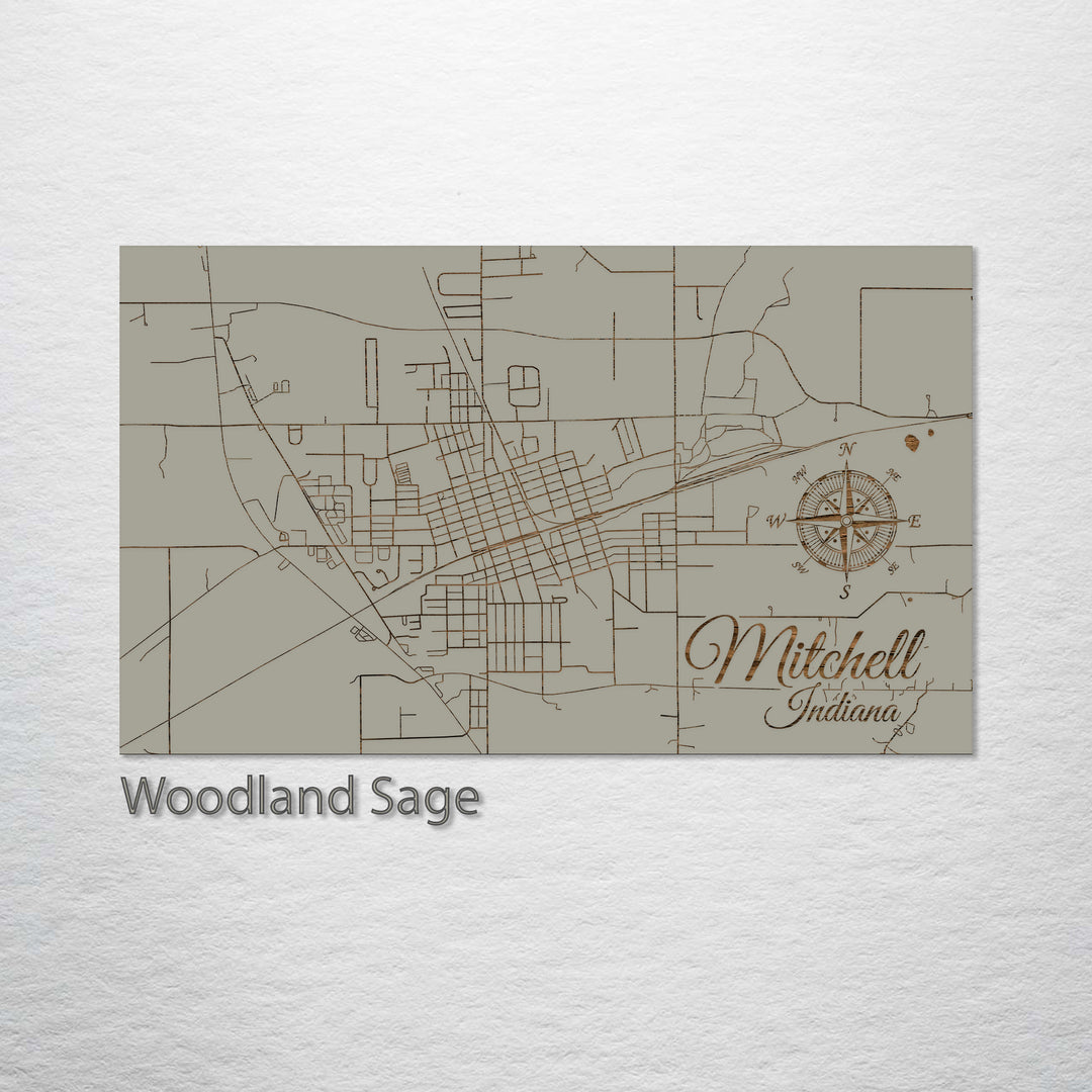 Mitchell, Indiana Street Map