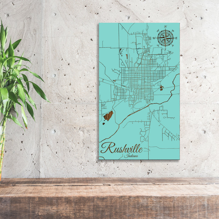 Rushville, Indiana Street Map