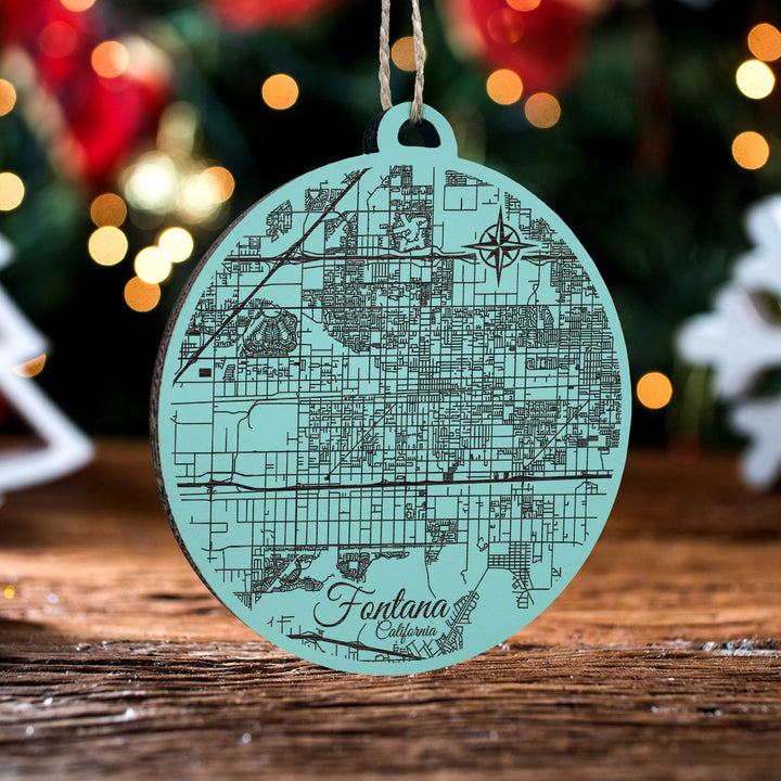 Fontana, California Round Ornament