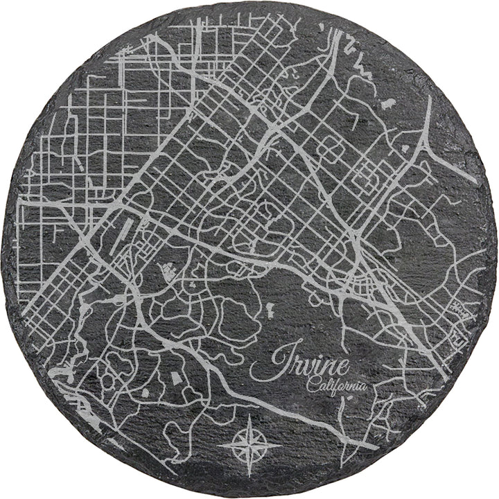 Irvine, California Round Slate Coaster