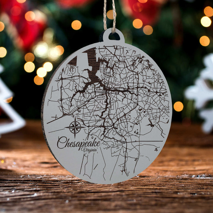 Chesapeake, Virginia Round Ornament