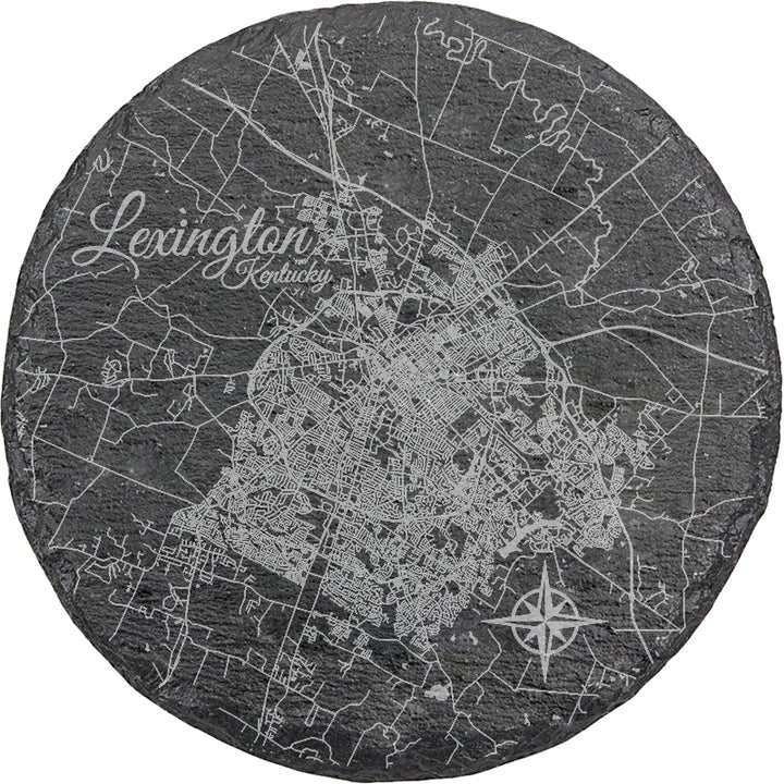 Lexington, Kentucky Round Slate Coaster