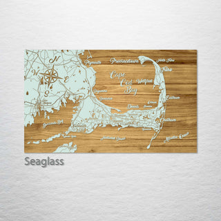 Cape Cod Bay, Massachusetts Whimsical Map