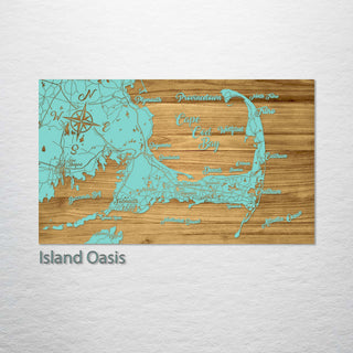 Cape Cod Bay, Massachusetts Whimsical Map