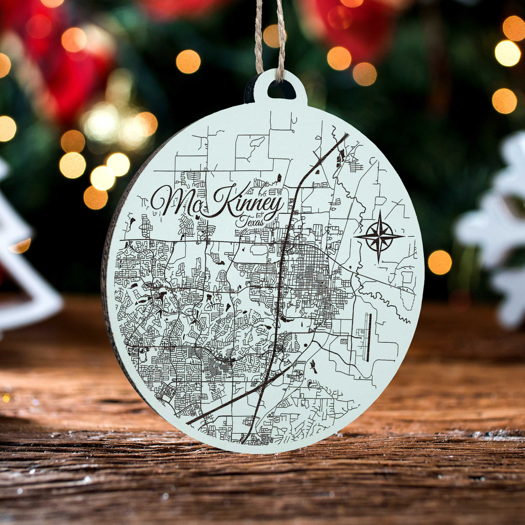 McKinney, Texas Round Ornament