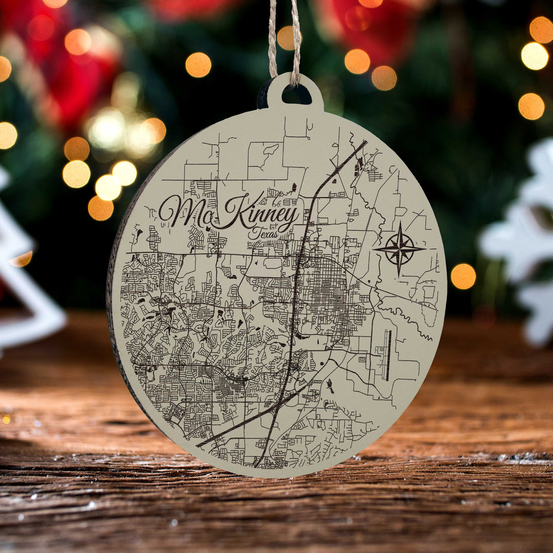 McKinney, Texas Round Ornament