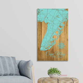Cape May, NJ Engraved Map
