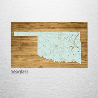 Oklahoma Isolated Engraved Map (Standard)