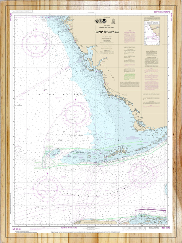 Havana to Tampa Bay Nautical Map (NOAA)