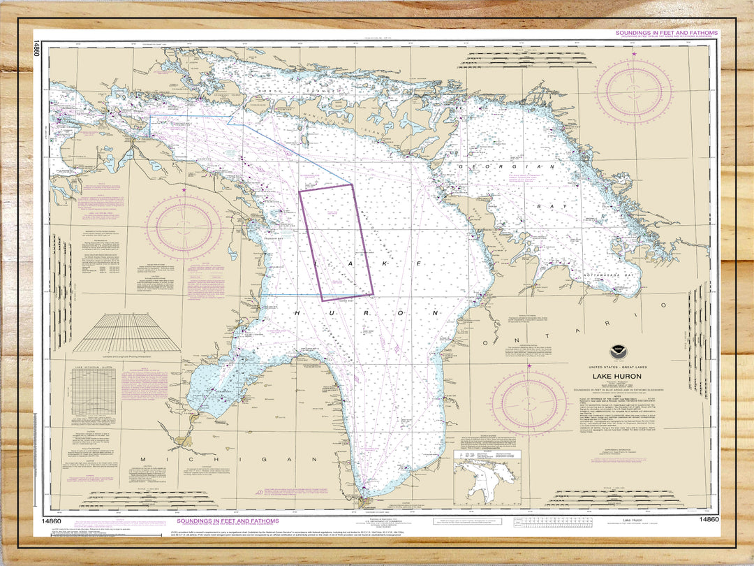 Lake Huron Nautical Map (NOAA)