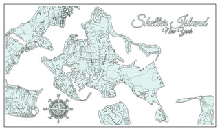 FP0200 - Shelter Island, NY Printed Map (Standard)