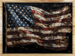 American Flag Oil Painting Printed Patent (Standard)
