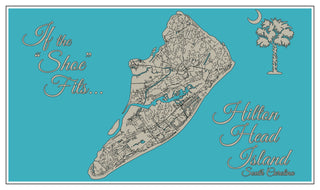 Hilton Head “If The Shoe Fits” Printed Map