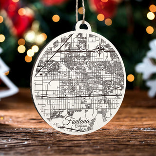 Fontana, California Round Ornament