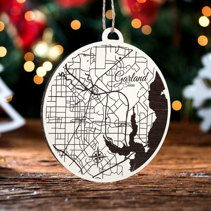 Garland, Texas Round Ornament